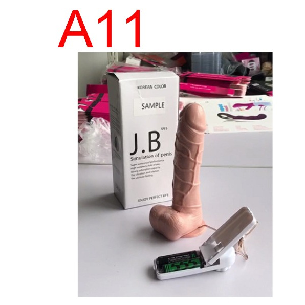 J.B Vibrating Realistic Dildo with Wired Controller, 21 cm