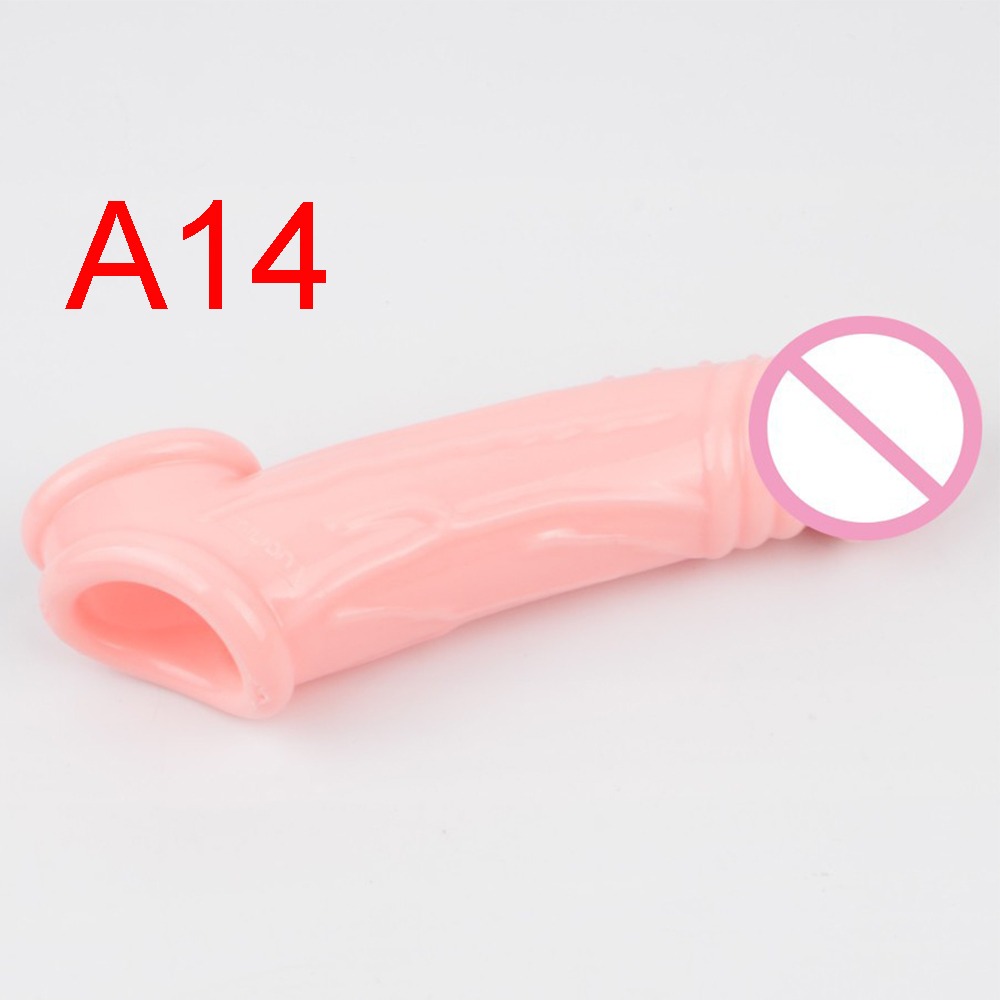 Ribbed Realistic Penis Sleeve, 5–6 inch