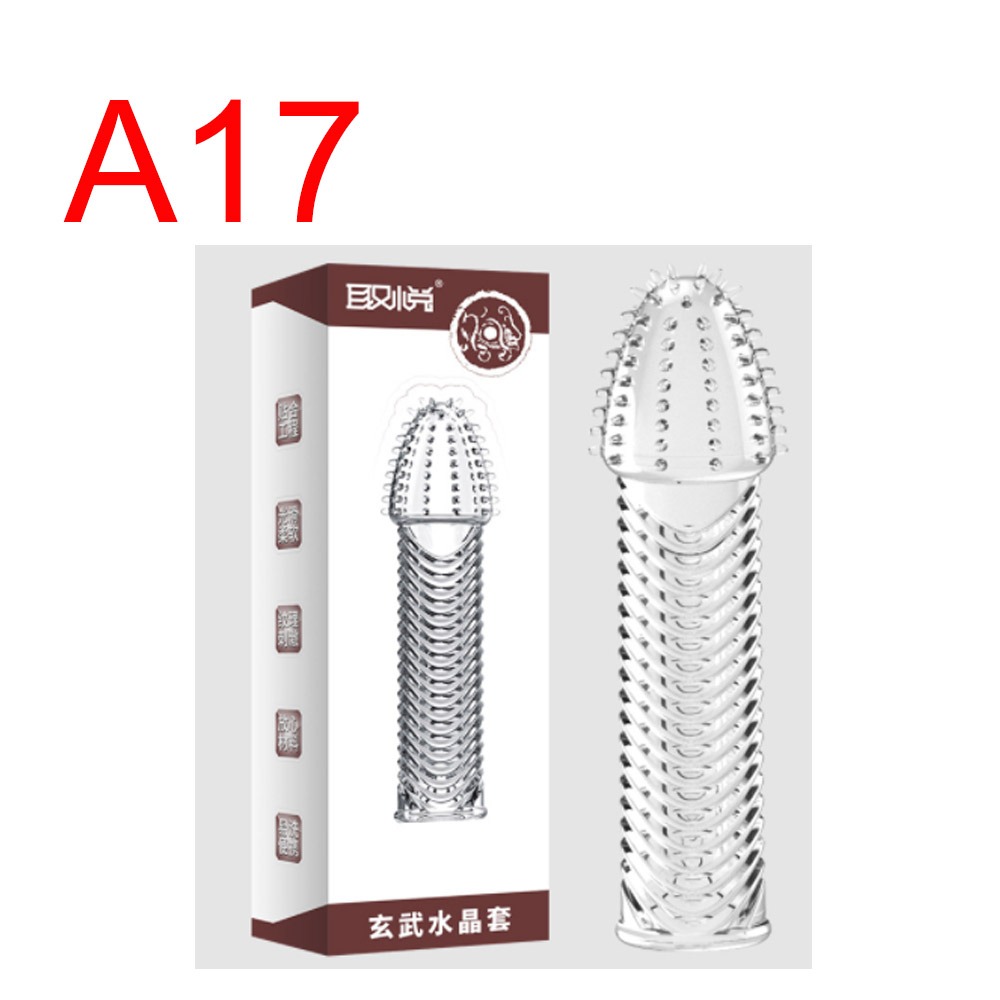 Crystal Spiked Penis Sleeve, 5–6 inch