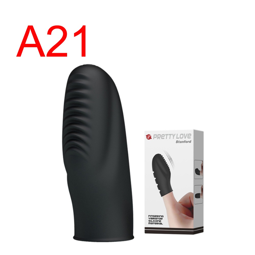Pretty Love Stanford Ribbed Finger Vibrator, Silicone