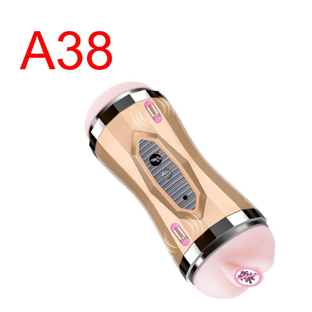 Dual-Opening Vibrating Masturbator Cup, 7 Modes