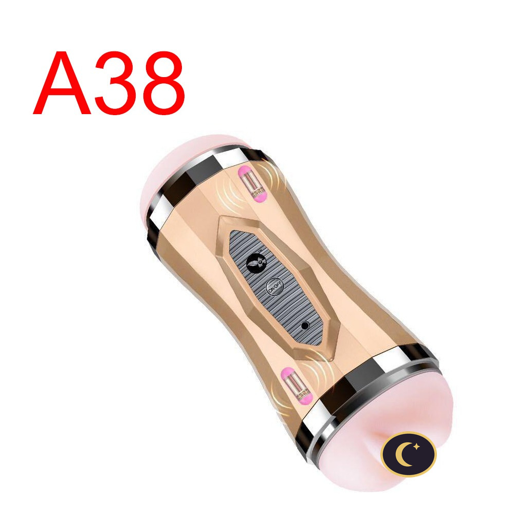 Dual-Opening Vibrating Masturbator Cup, 7 Modes