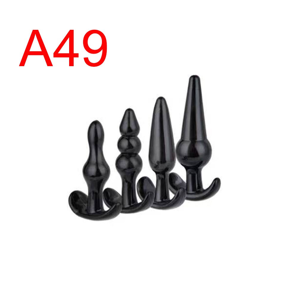 Silicone Butt Plug Set, Four Pieces, Graduated