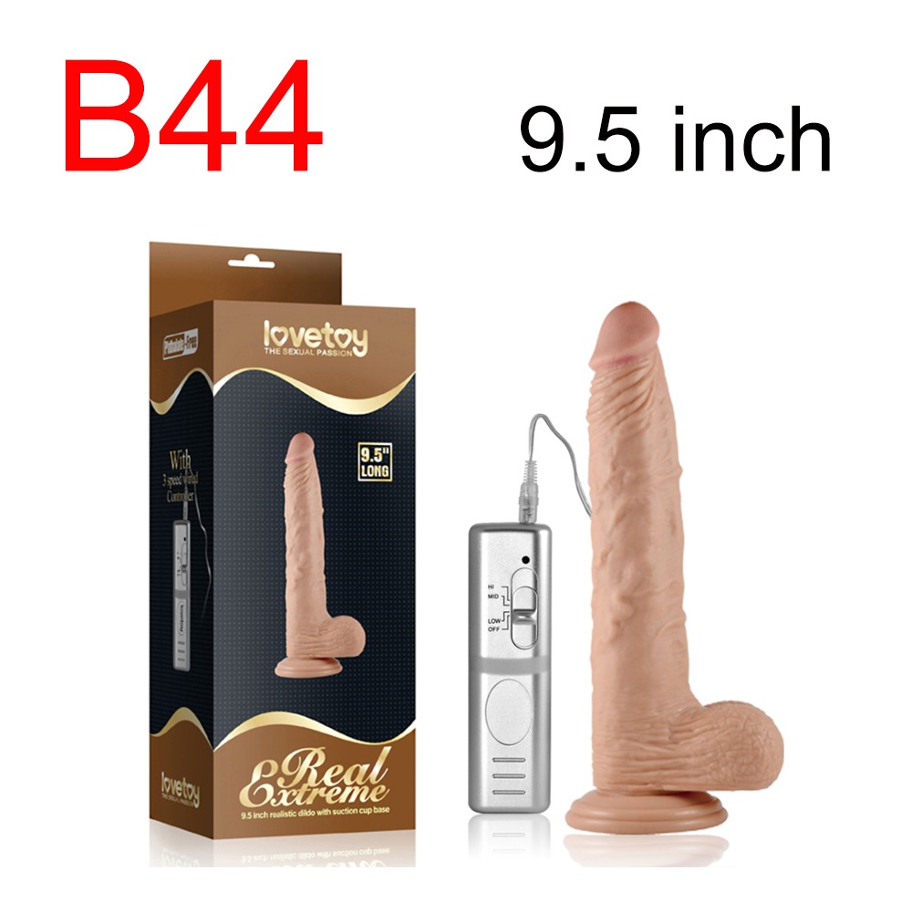 Vibrating Realistic Dildo 9.5"
