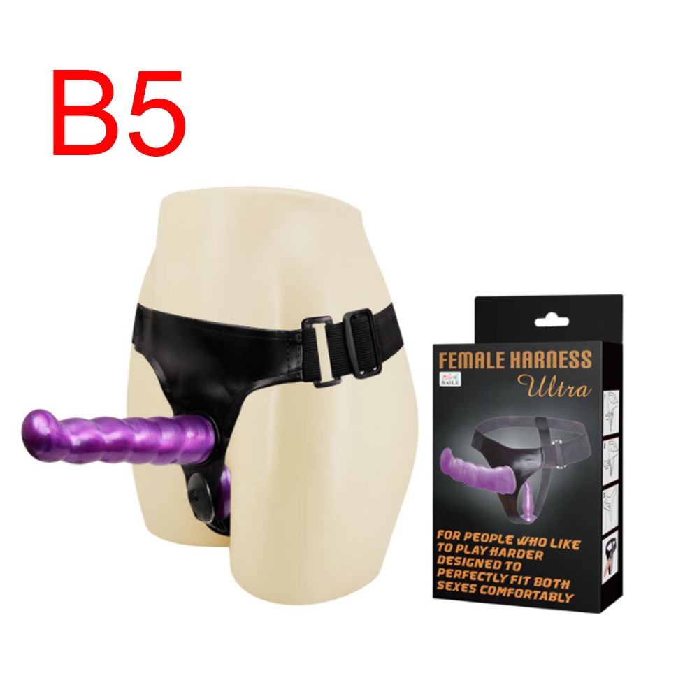 Ultra Female Harness with Beaded Double Dildo, 17 cm + 14 cm