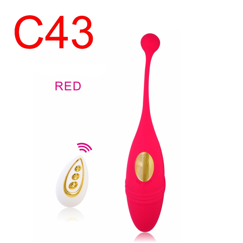 Remote Egg Vibrator with Long Retrieval Tail, Red, 12 Modes