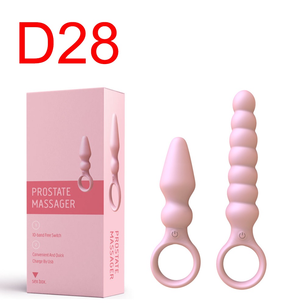 Vibrating Anal Beads with Ring Handle, USB Rechargeable