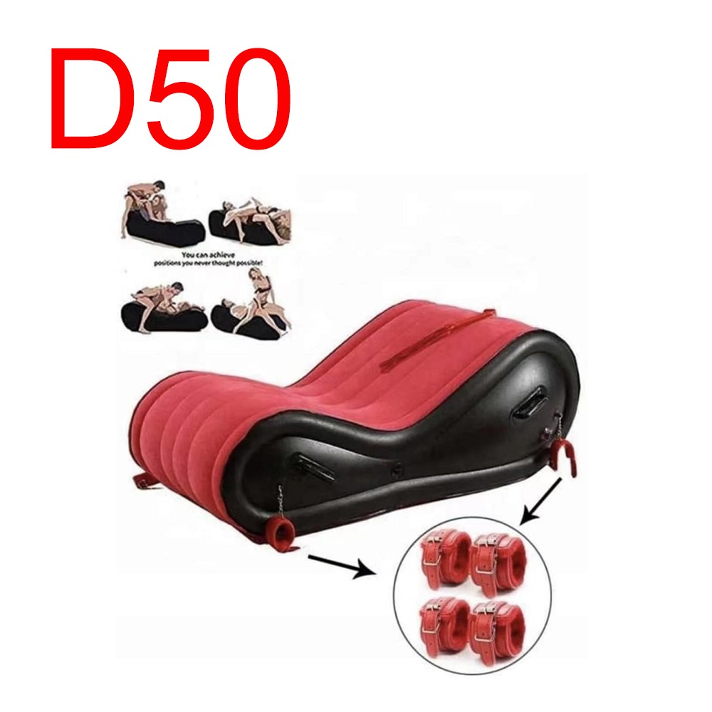 Inflatable Sex Sofa Lounger with Pump, Red