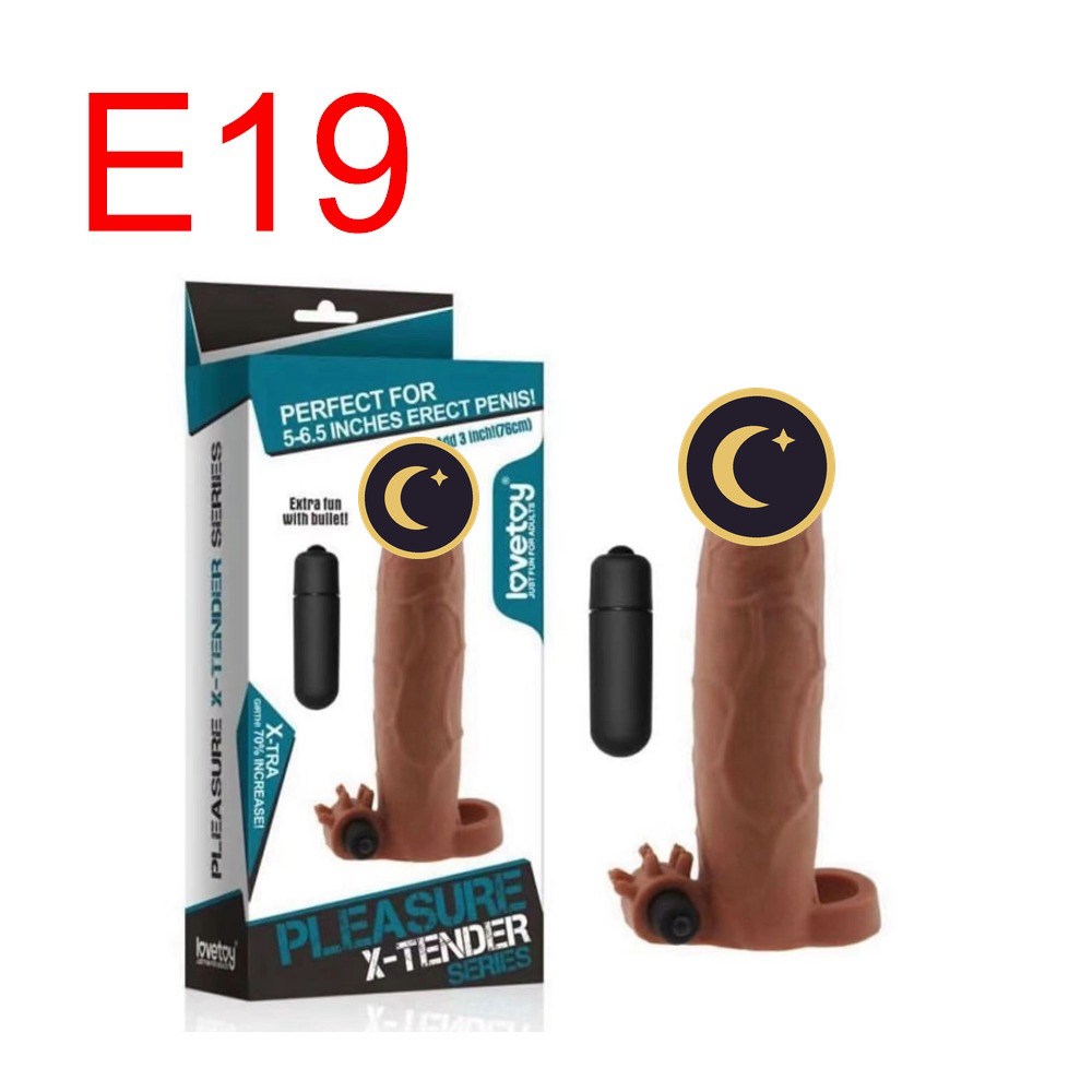 Lovetoy Pleasure X-Tender Penis Sleeve with Bullet, 5–6.5 inch