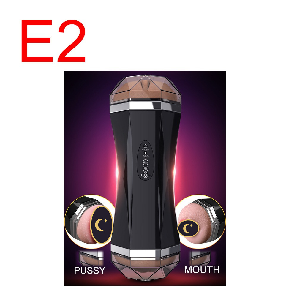 Dual-Ended Masturbator — Vaginal and Oral Openings, with Audio