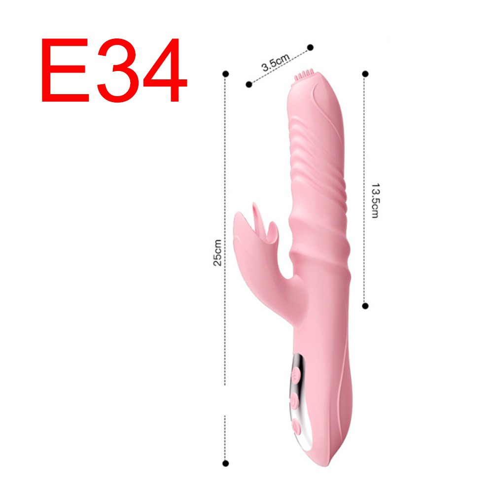 Pink Thrusting Rabbit Vibrator, 25 cm, 238 g