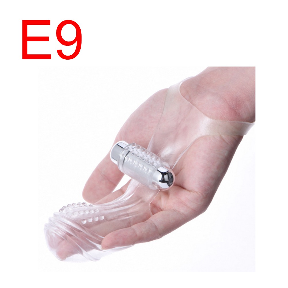 Silicone Finger Sleeve Vibrator with Bullet