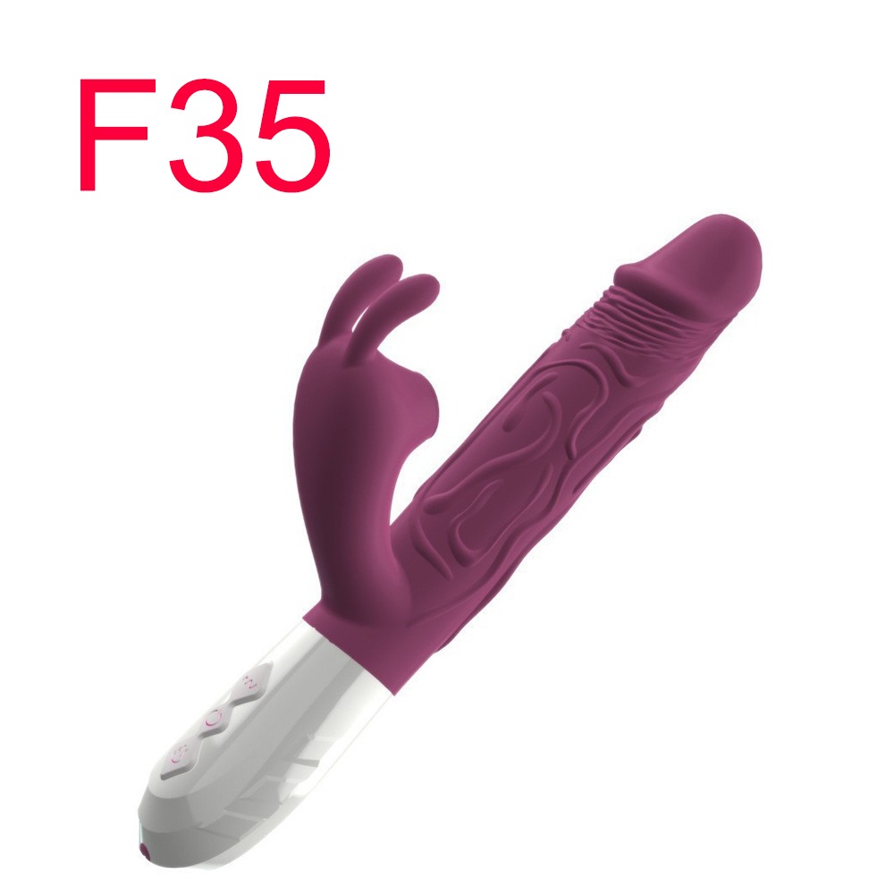 Purple Rabbit Vibrator with Suction Arm
