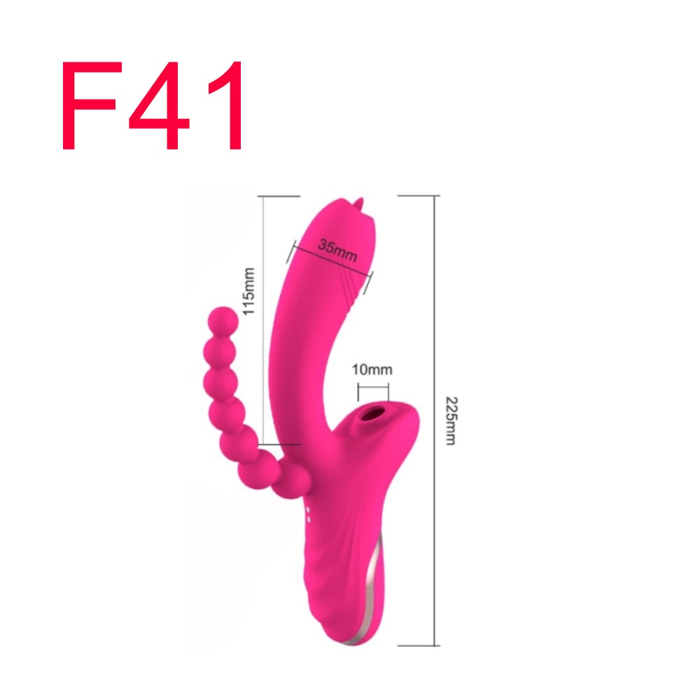 Pink Rabbit G-Spot Vibrator with Anal Beads, 22.5 cm