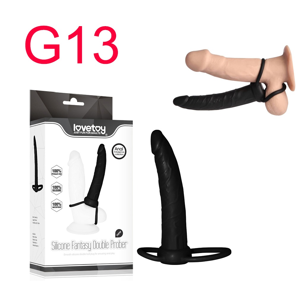 Lovetoy Silicone Fantasy Double Prober Strap-On, 13 cm