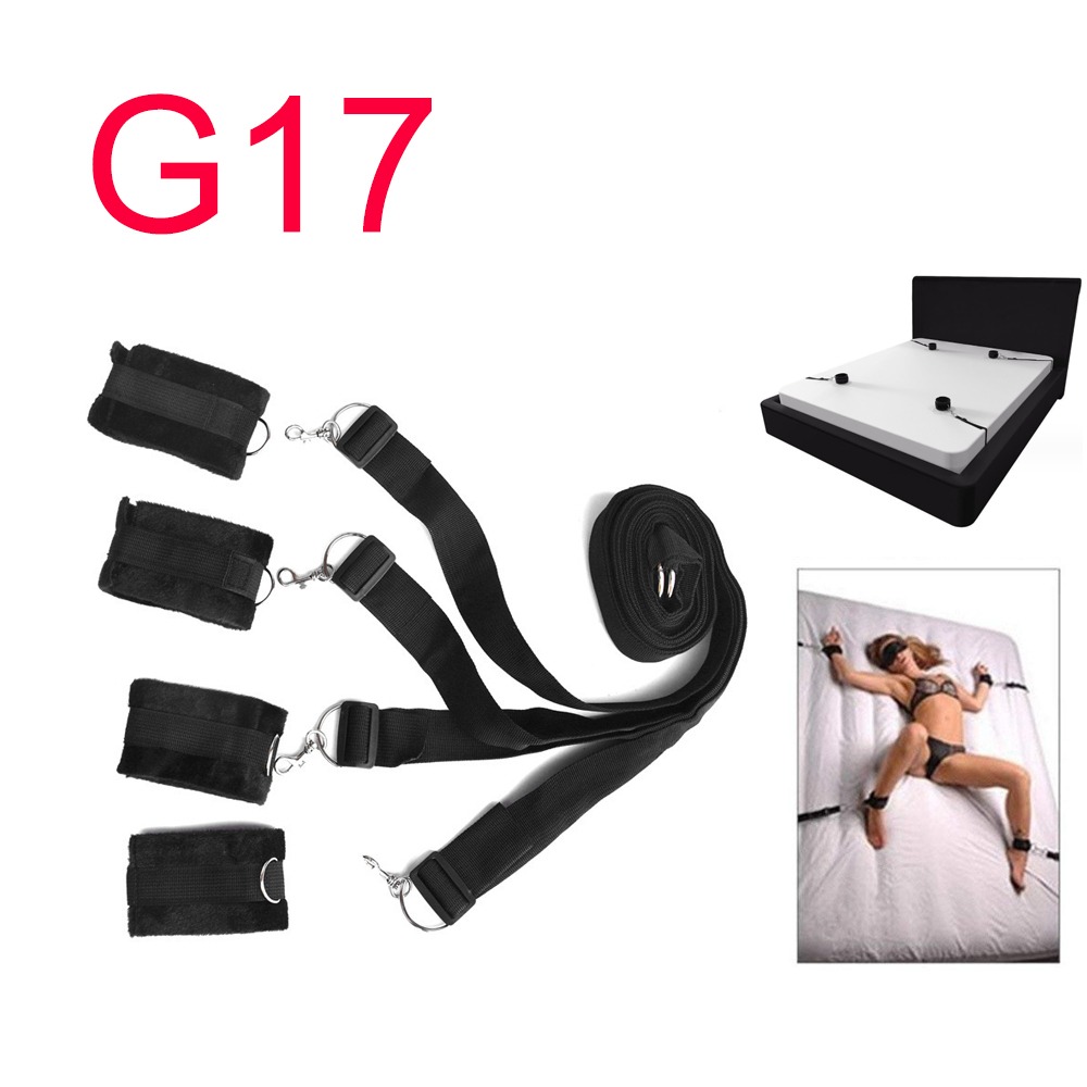 Under-Bed Bondage Restraint Kit, Four Cuffs