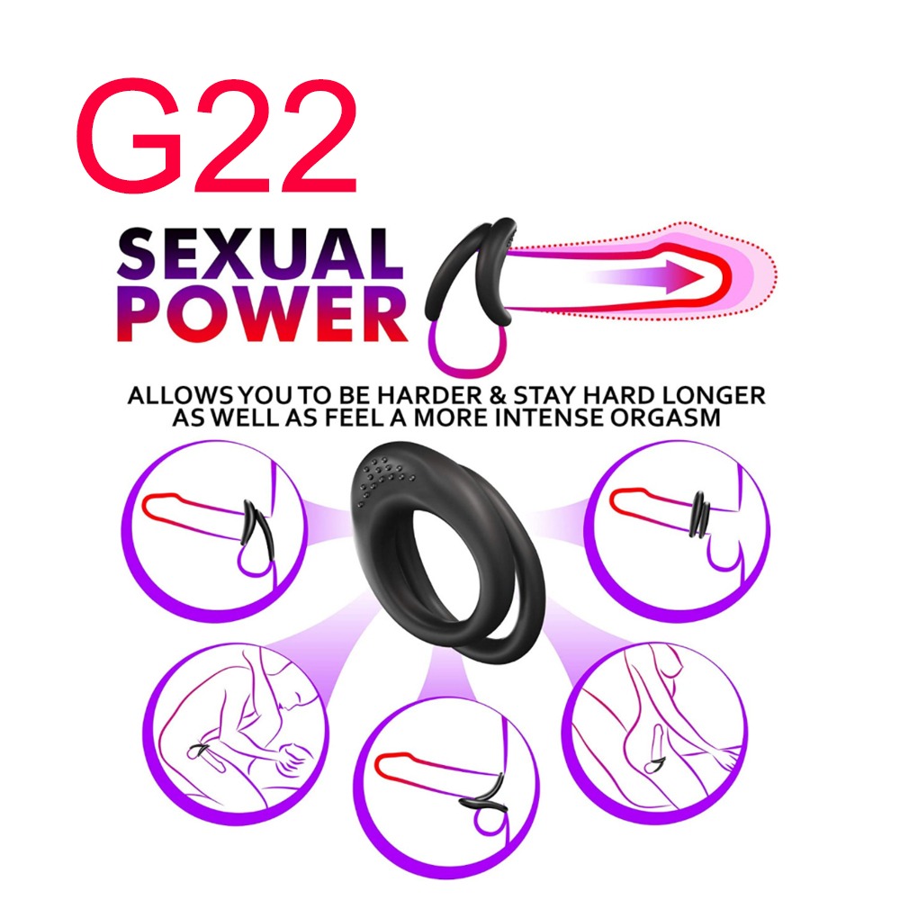 Dual-Ring Silicone Cock Ring, Non-Vibrating
