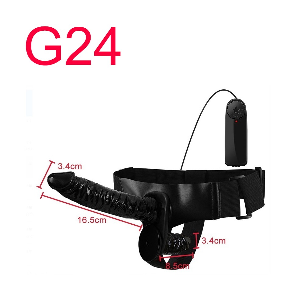 Vibrating Strap-On Harness, Double-Sided, 16.5 cm