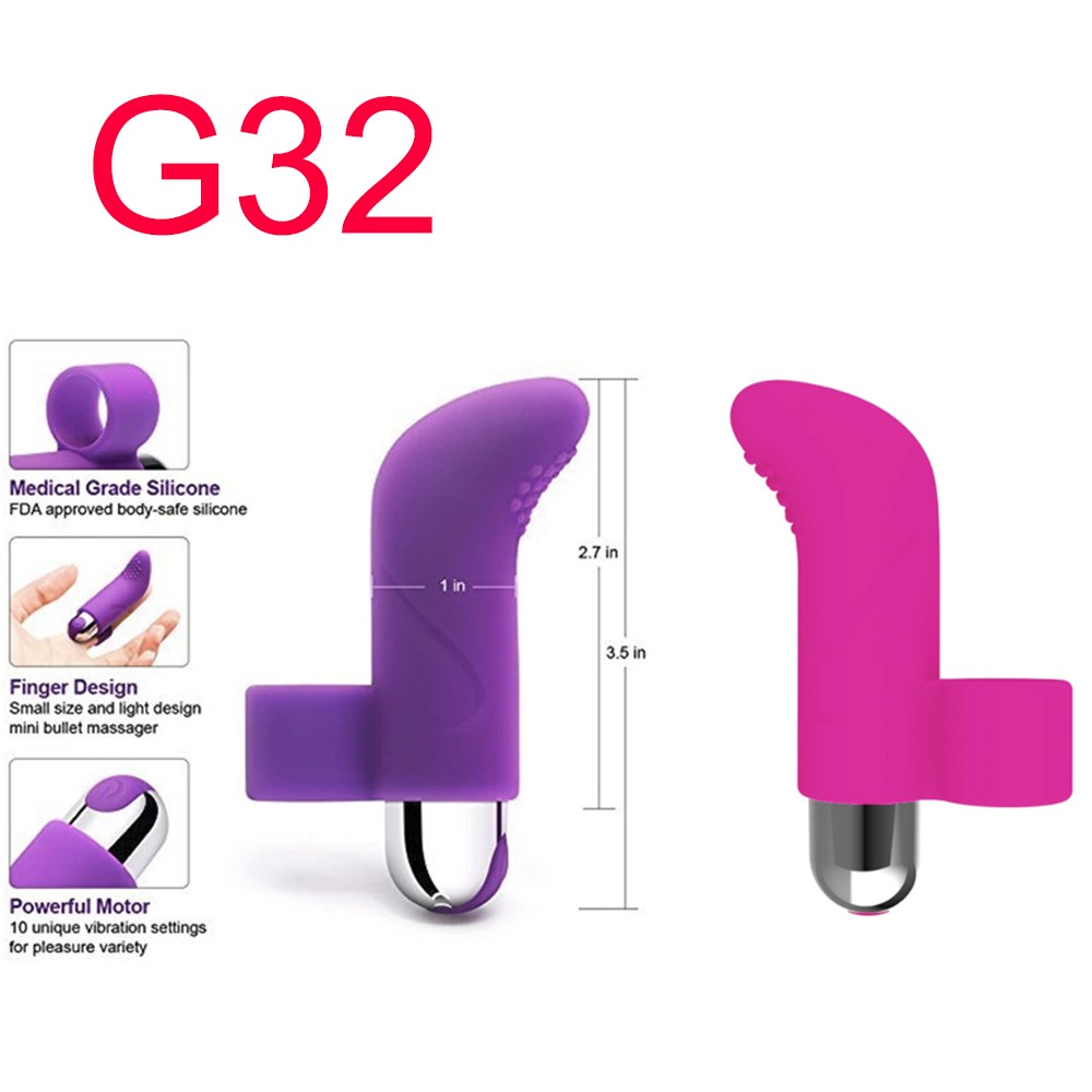 Medical Grade Silicone Finger Vibrator, 10 Settings