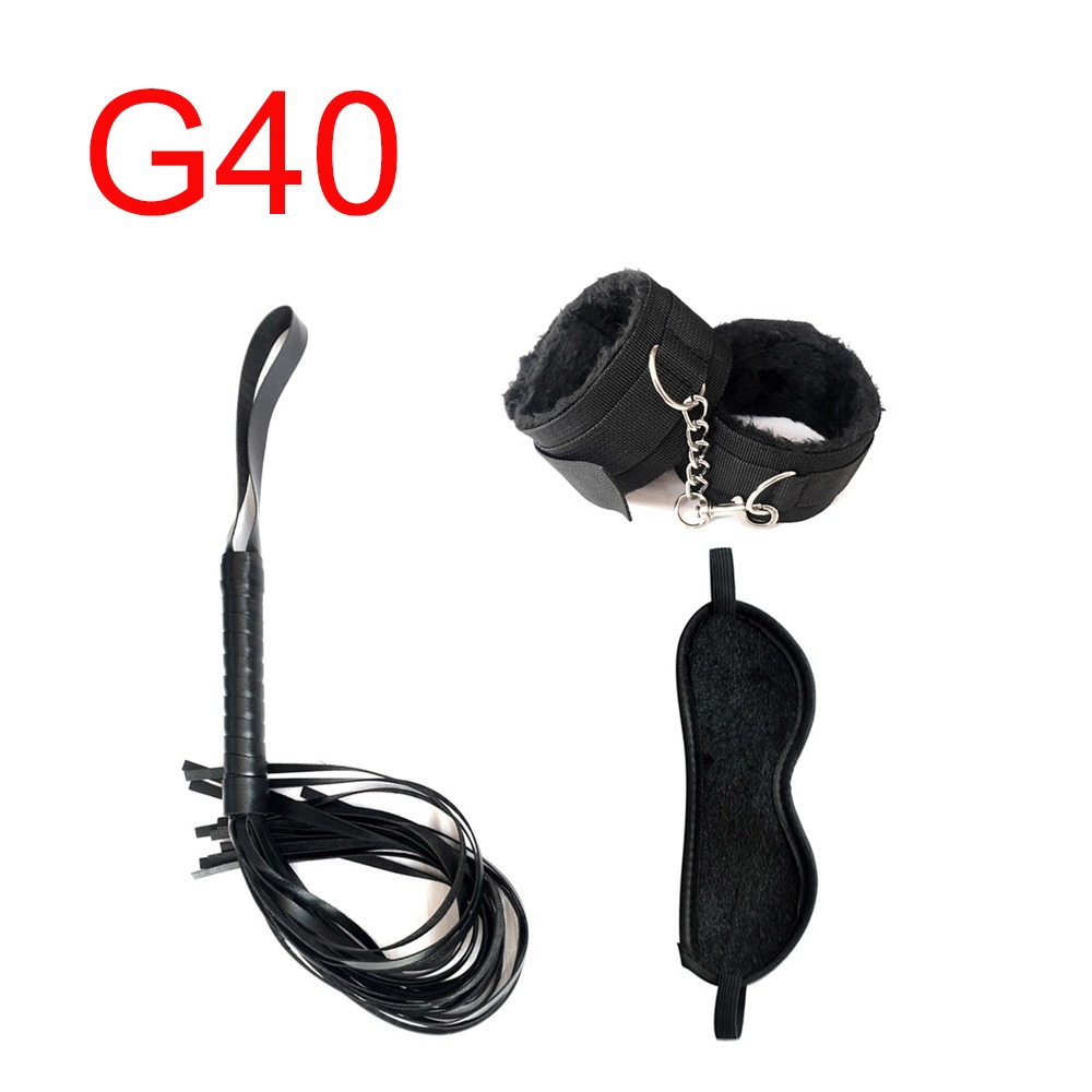 Bondage Whip Mask Cuffs Set