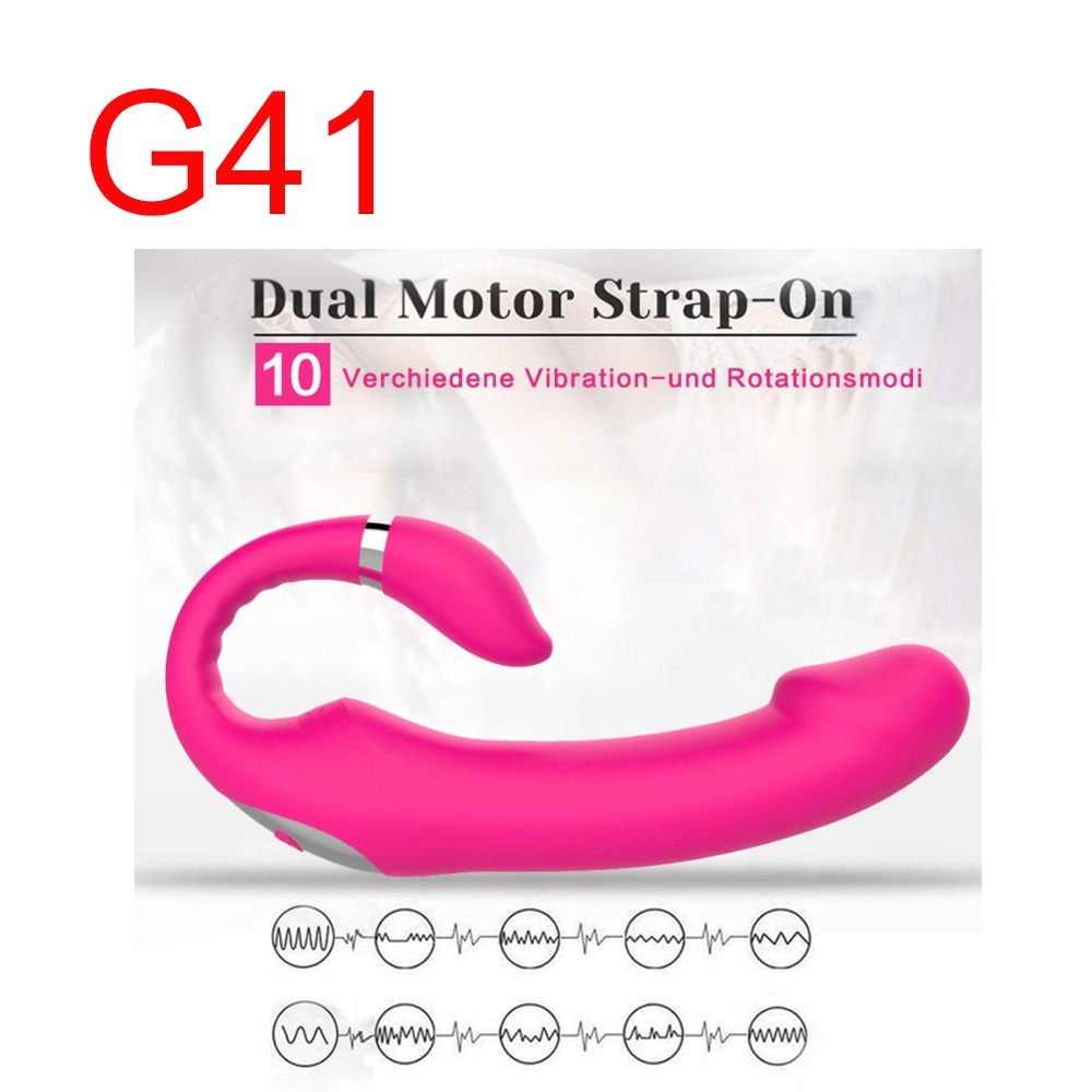 Dual Motor Strapless Strap-On, 10 Vibration and Rotation Modes