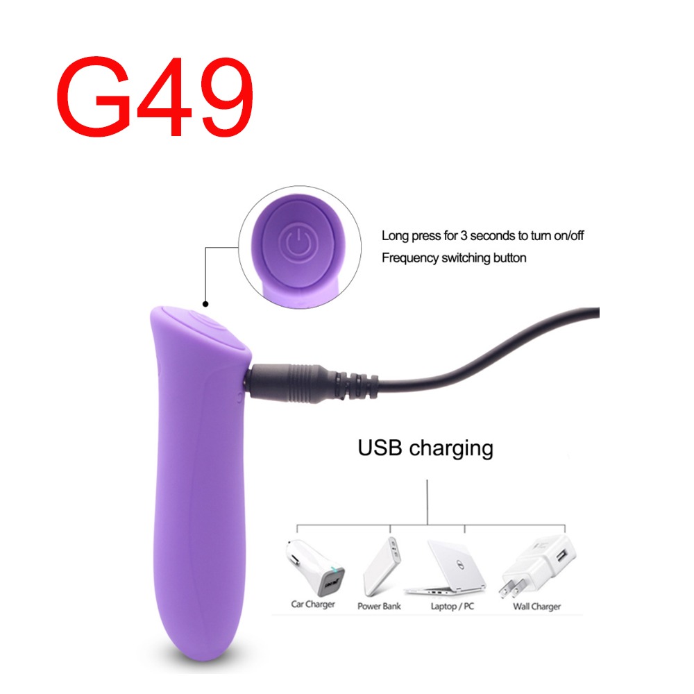 USB Bullet Vibrator with Frequency Button, 7 Modes