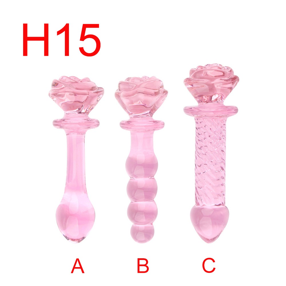 Pink Rose Crystal Anal Plug