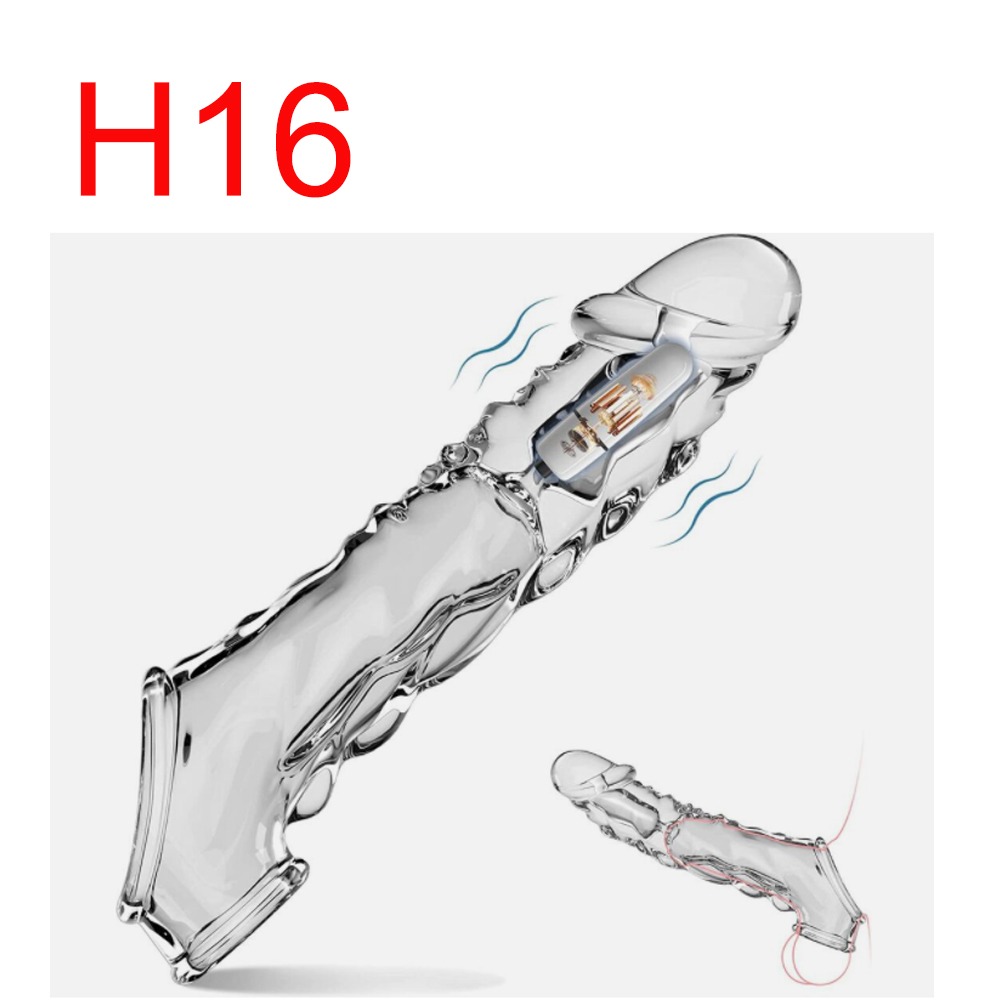 Realistic Cock Sleeve Extender with Bullet, 5–6 inch