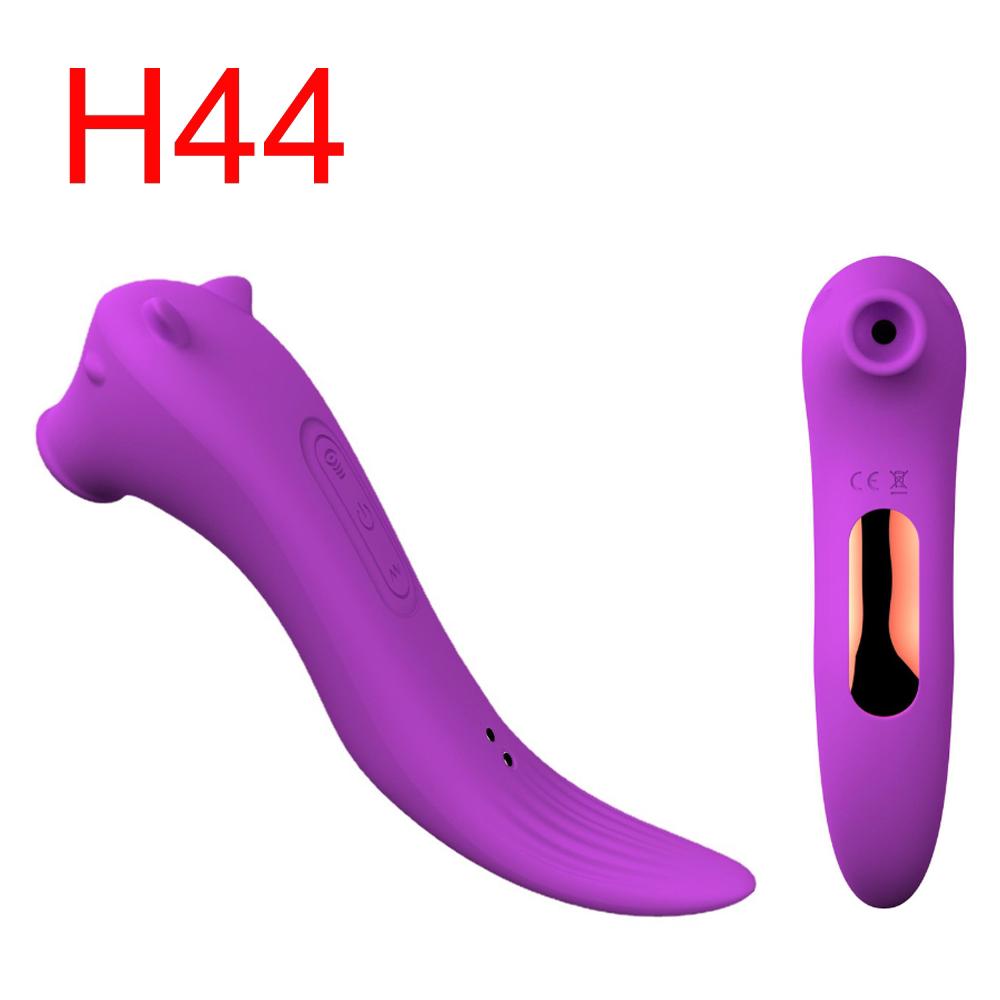 Purple Curved Suction Vibrator, 10 Speeds