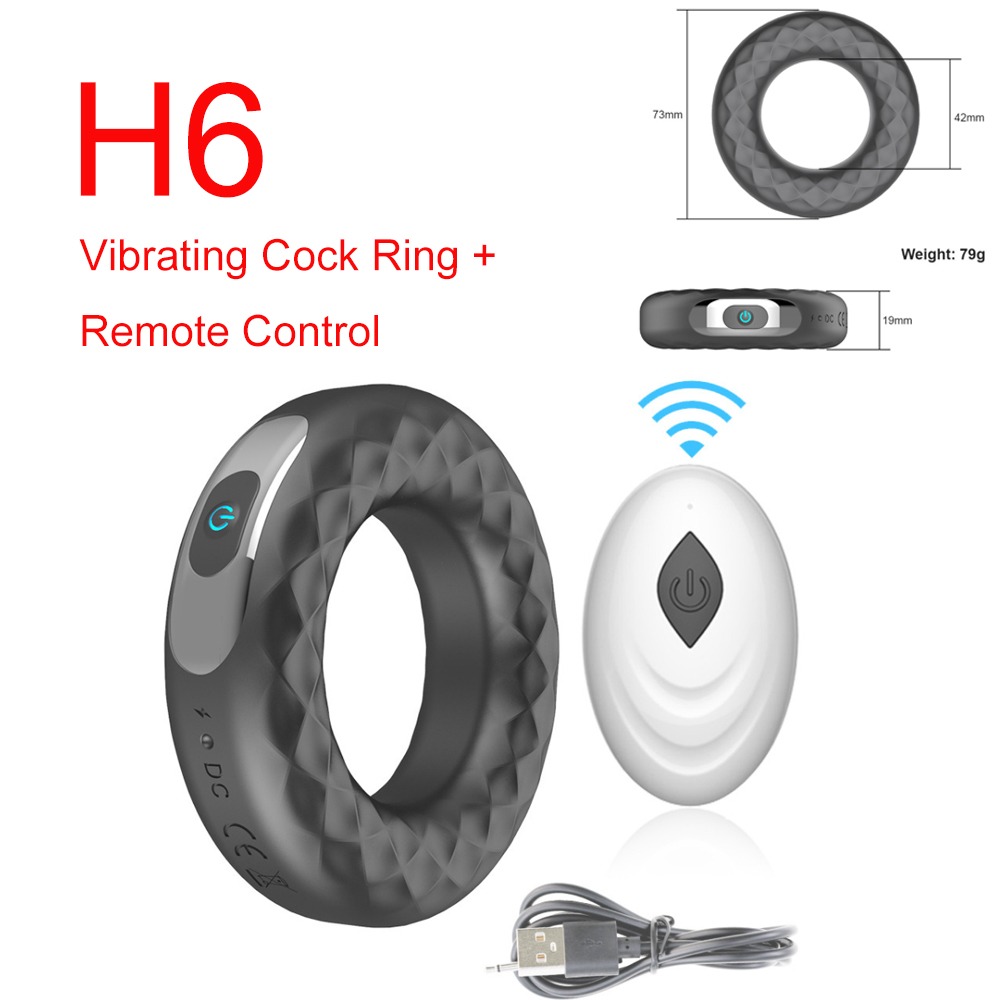 Vibrating Cock Ring with Wireless Remote, 10 Modes, 79 g