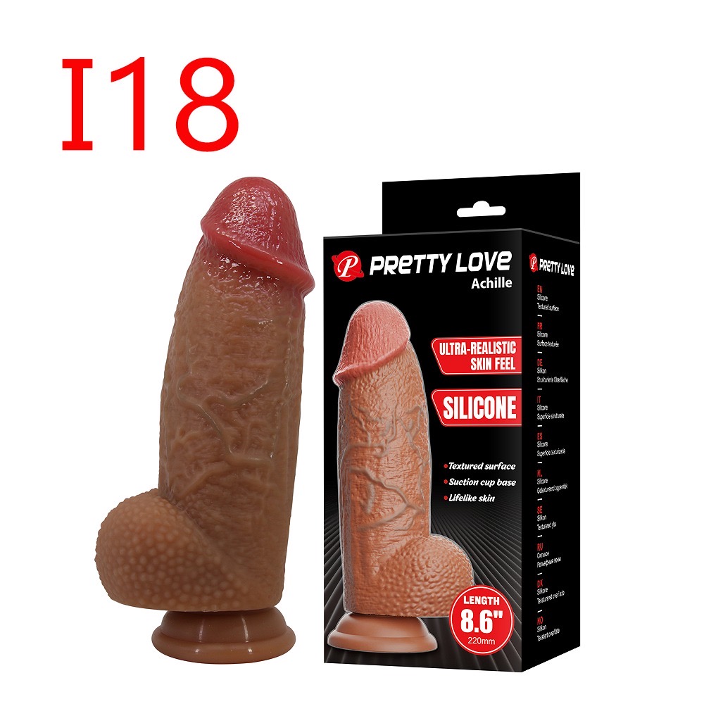 Pretty Love Realistic Silicone Dildo, 8.6 inch