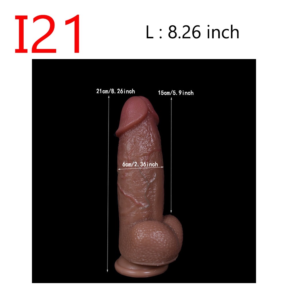Realistic Silicone Dildo, Thick, 21 cm